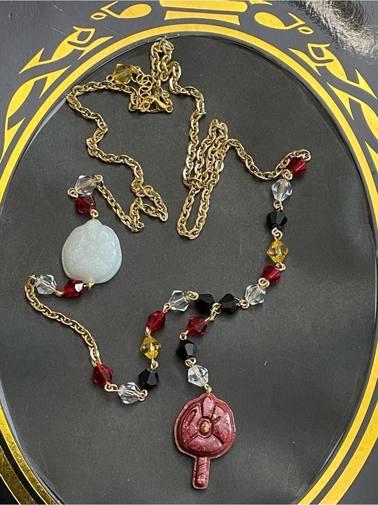Hand Crafted Jewelry - Twisted Wonderland Kalim Al-Asim Inspired Groovy Candy long Necklace